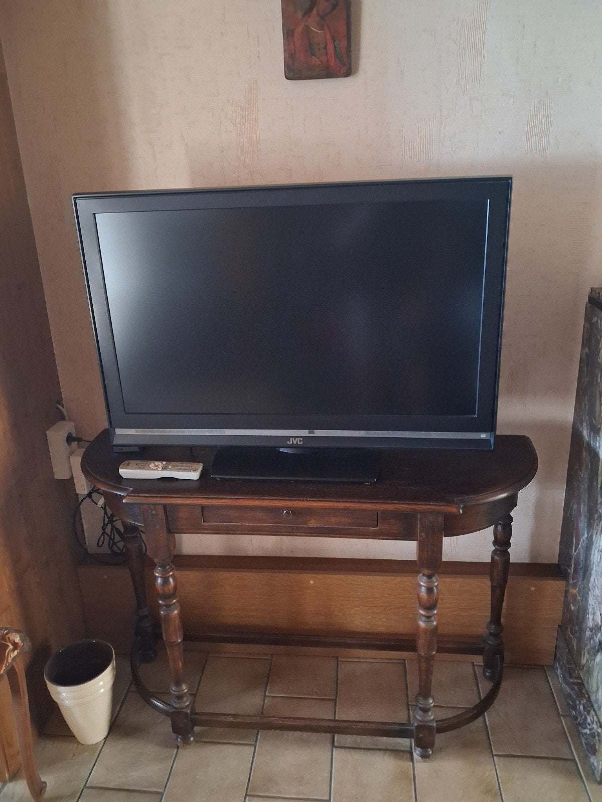 tv Jvc 38", Cd's en Dvd's, Ophalen, Gebruikt