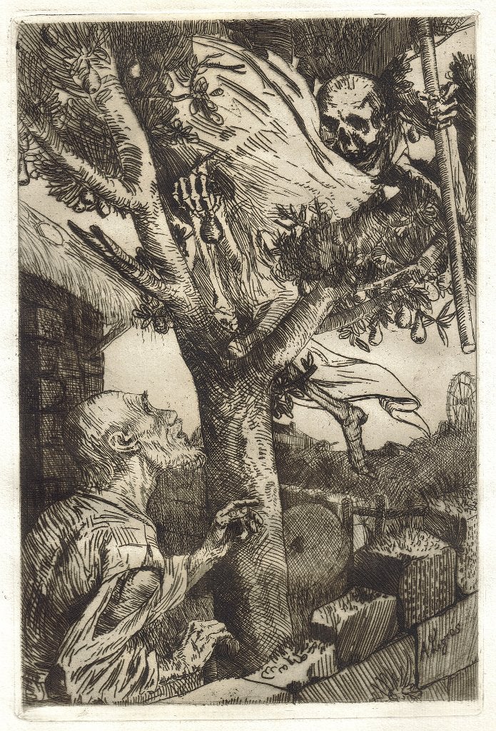 Alphonse Legros ets "La Mort dans le Poivrier", ca. 1875, Eau-forte, 1800 - 1899, Mythologie, Enlèvement