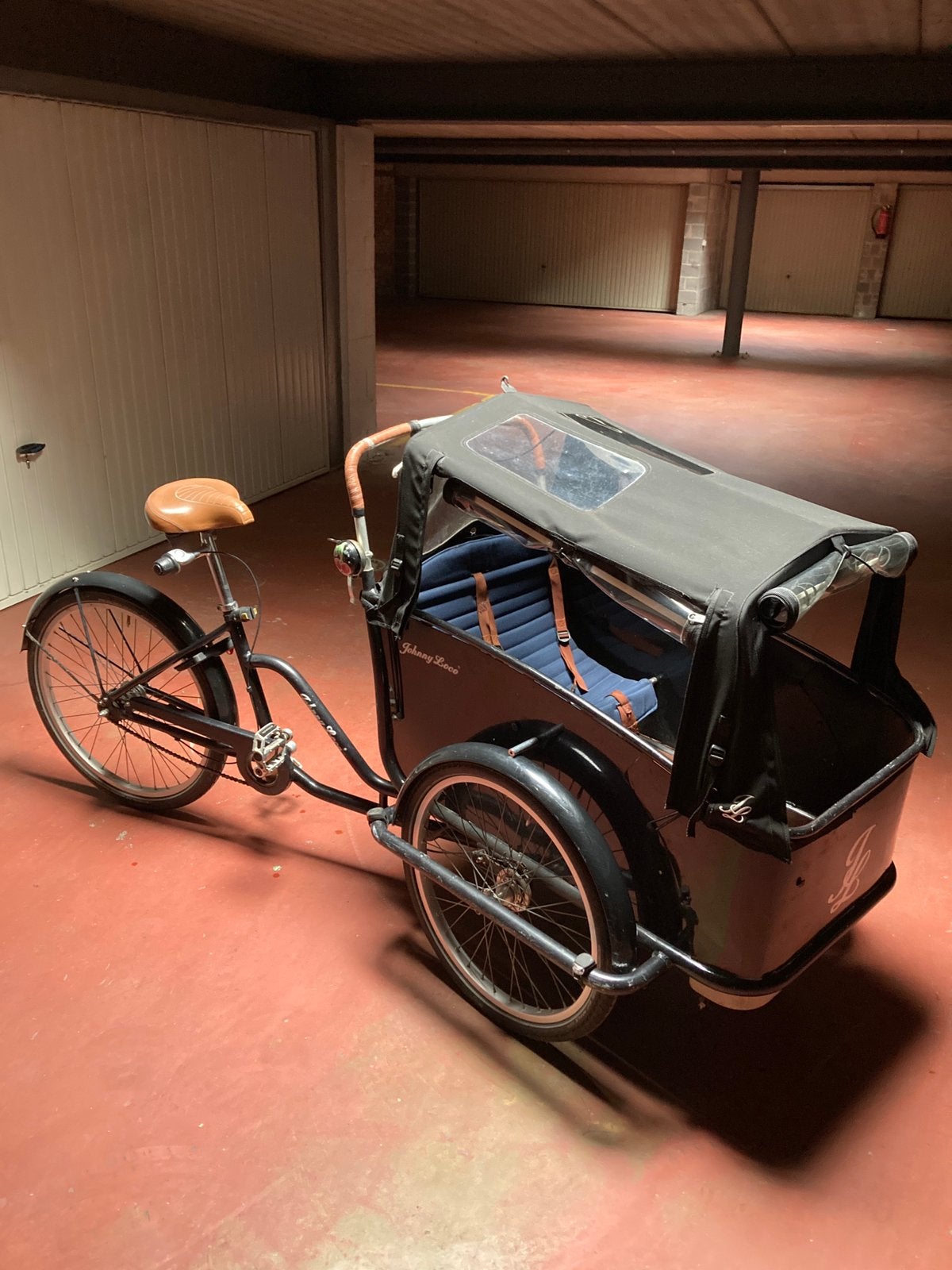 Bakfiets Johnny Loco, Fietsen en Brommers, Fietsen | Bakfietsen, Gebruikt, Huif, Ophalen of Verzenden, Johnny Loco