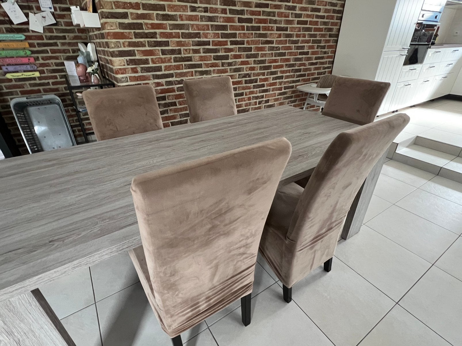 Eettafel met stoelen, Huis en Inrichting, Complete eetkamers, Ophalen, Gebruikt
