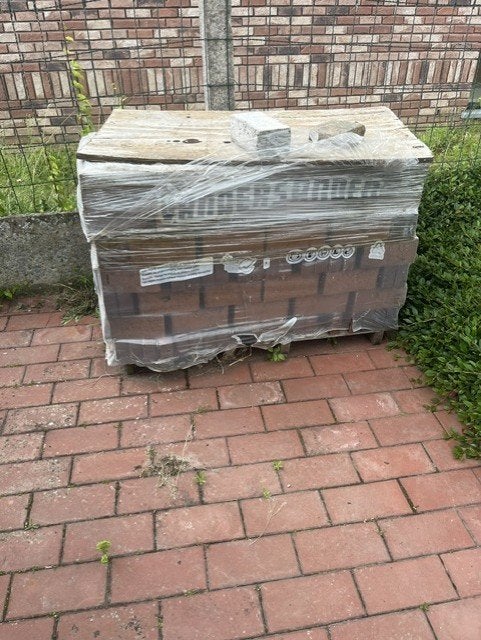 pallet bakstenen, Ophalen, Nieuw