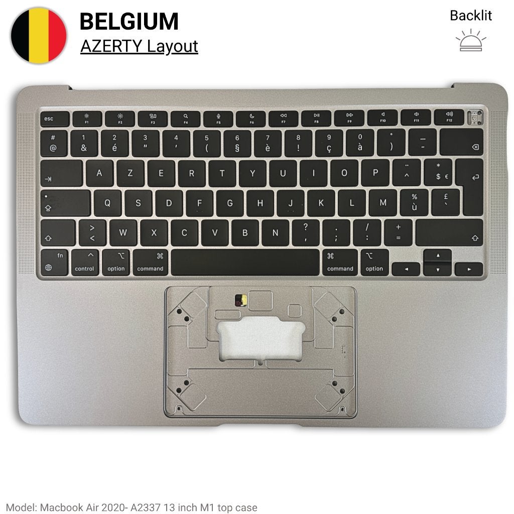 MacBook Air A2337 M1 Topcase AZERTY BE Backlit - Zelit, Ophalen of Verzenden, Azerty, Nieuw, Zelit