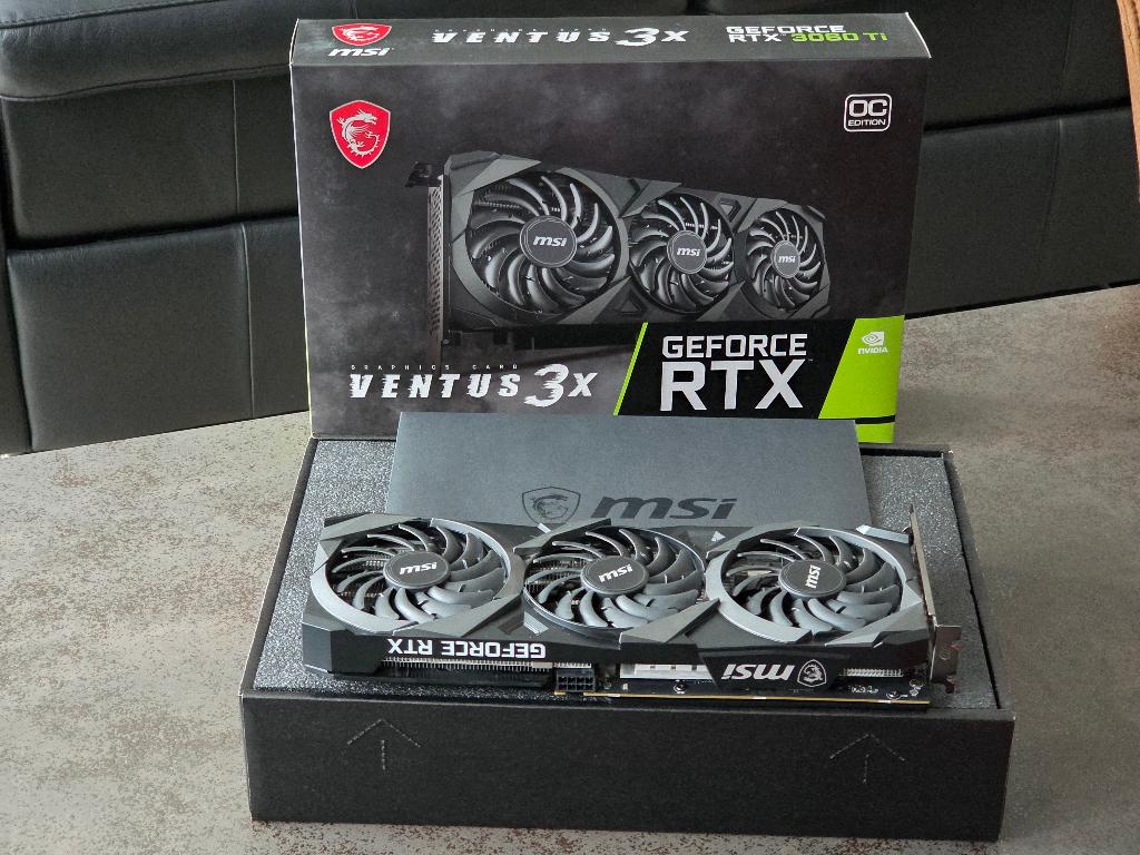 MSI RTX 3060 Ti Ventus 3x 8G OC, Computers en Software, Videokaarten, GDDR6, PCI-Express 4, Ophalen of Verzenden, Zo goed als nieuw