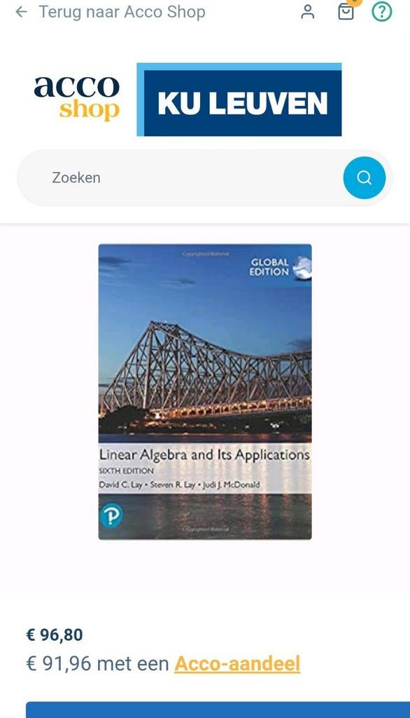 Linear algebra and its Applications ZGAN, Enlèvement ou Envoi, Comme neuf, Enseignement supérieur