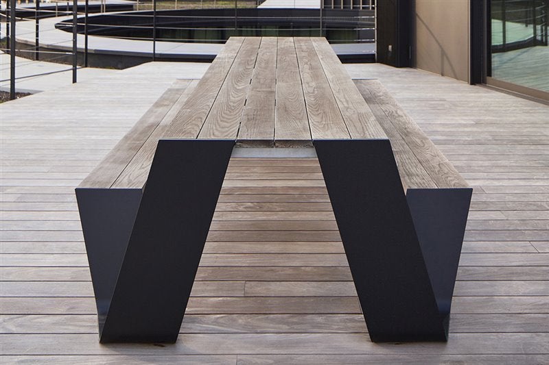 Extremis Hopper Picnic 300 cm tuintafel picknicktafel zwart, Jardin & Terrasse, Tables de pique-nique, Enlèvement, Comme neuf