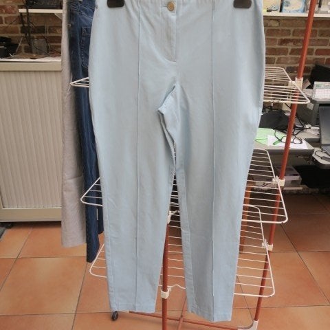 Broek lichtblauw elast. tailleband Cambio mt 40, Maat 38/40 (M), Cambio, Ophalen of Verzenden, Zo goed als nieuw