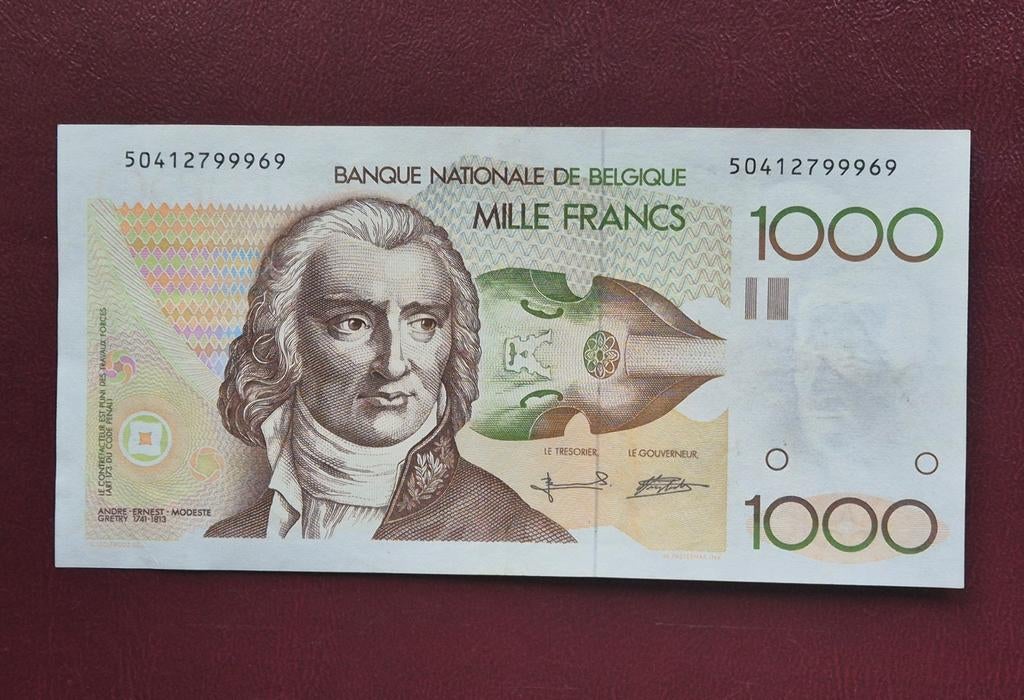 België  1000 Francs 1992-1997  Gretry, Postzegels en Munten, Ophalen of Verzenden, Los biljet