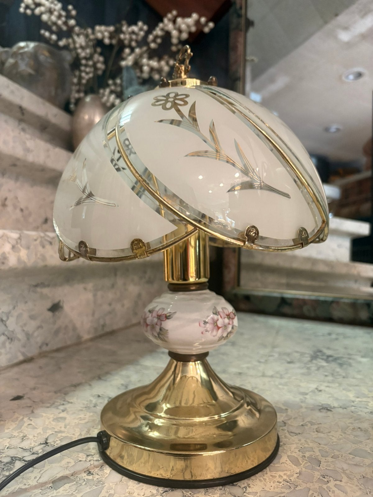 Vintage Hollywood Regency tafellampje, Antiek en Kunst, Antiek | Verlichting, Ophalen of Verzenden