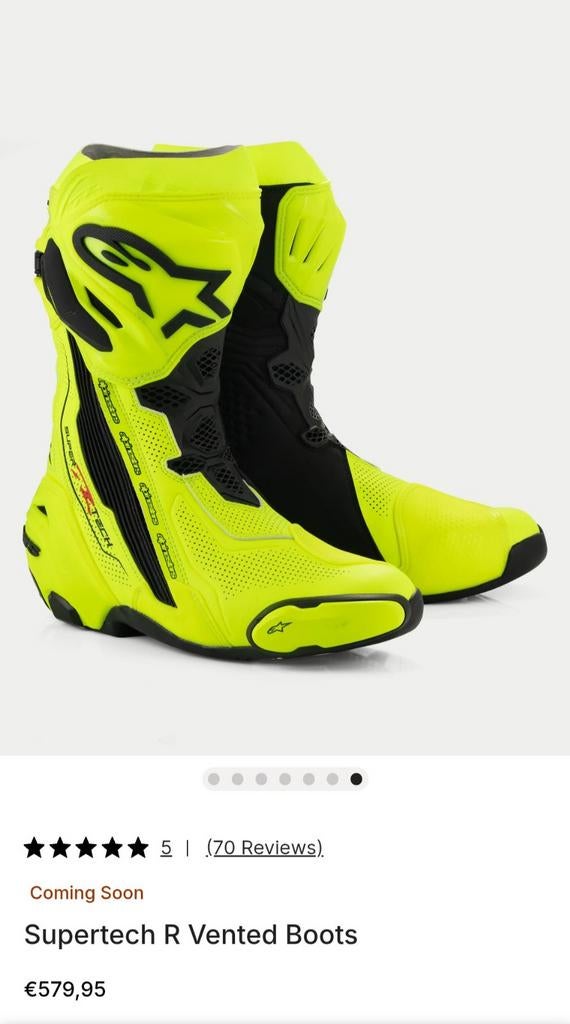 Alpinestars fluo yellow supertech R vented boots, Ophalen, Heren, Laarzen, Alpinestars.