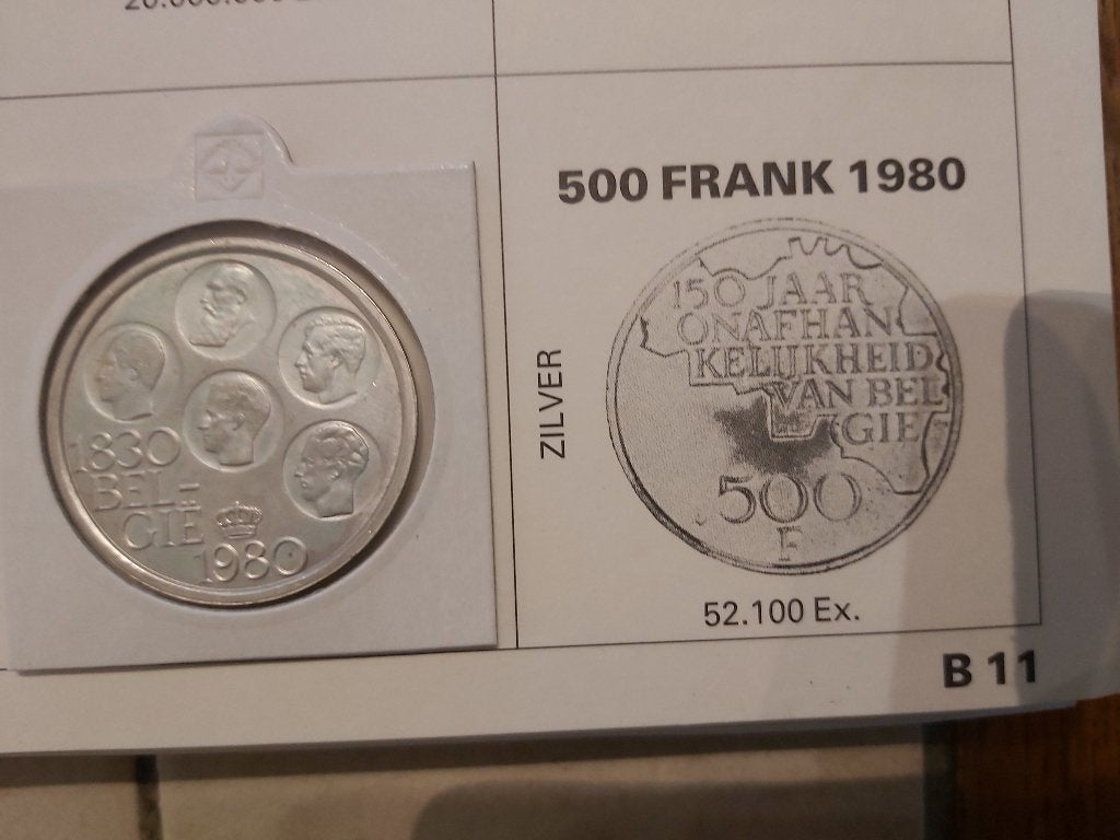500 francs AR 1980 VL; SPL venant de FDC, Enlèvement ou Envoi, Argent, Série, Argent