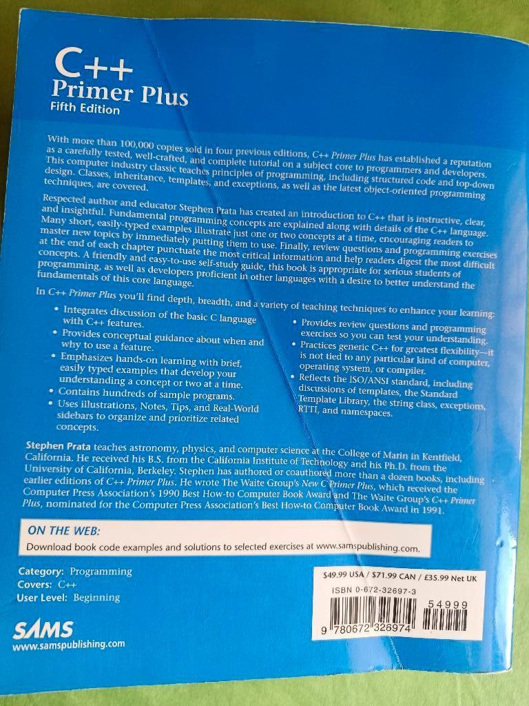 C++ Primer Plus  -  Stephen Prata Fifth Edition, Livres, Enlèvement ou Envoi, Langage de programmation ou Théorie, Comme neuf
