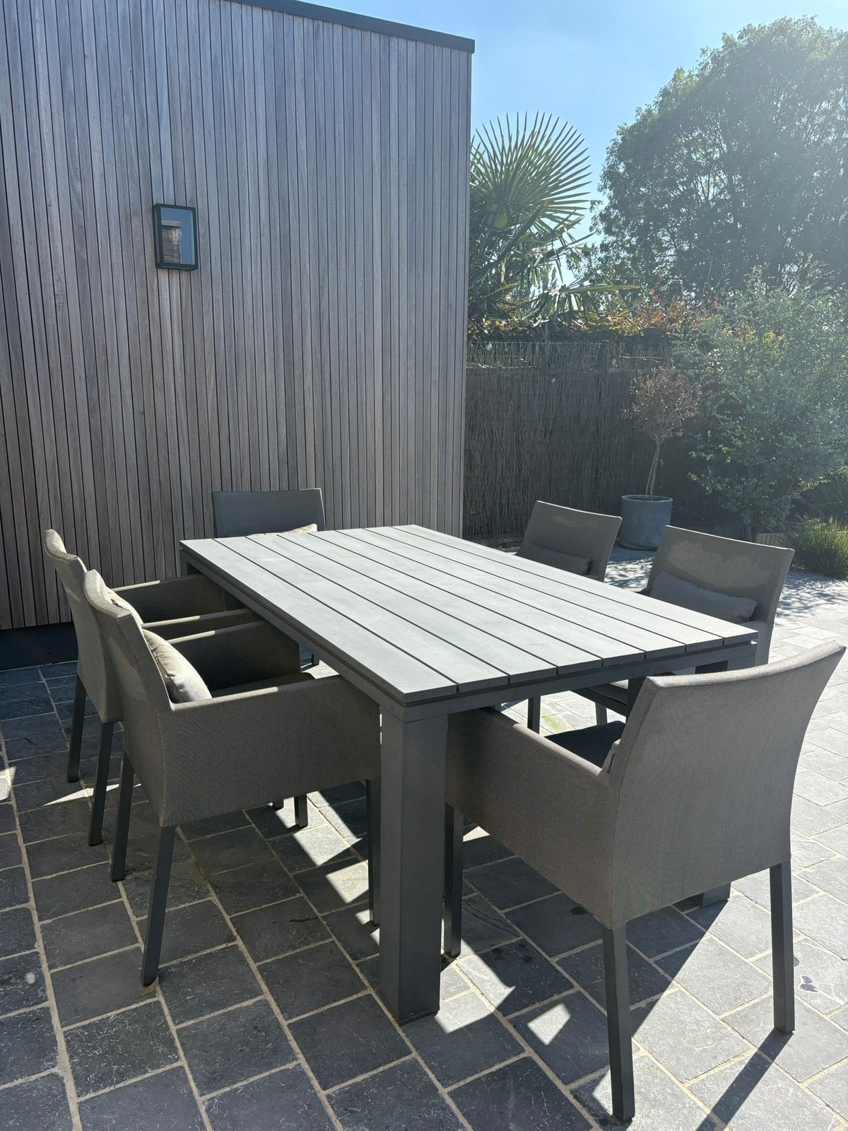 Table et chaises exterieur, Enlèvement, Utilisé, Aluminium, 6 places