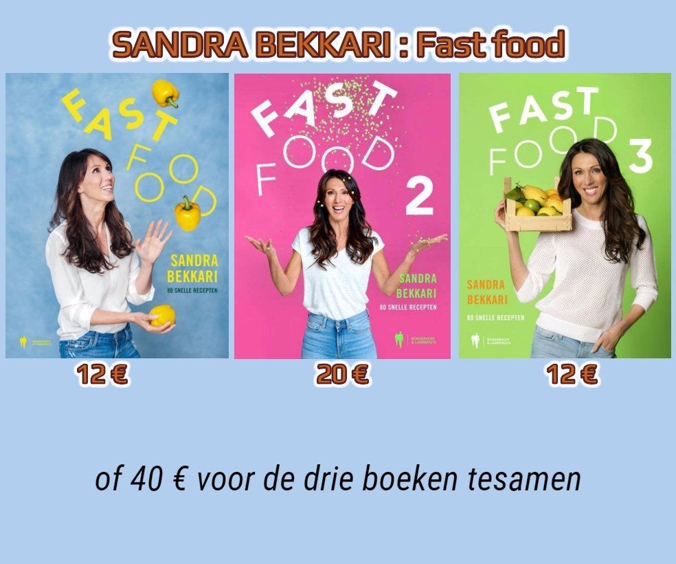 De FASTFOOD TRILOGIE van Sandra Bekkari, Boeken, Ophalen of Verzenden, Zo goed als nieuw, Gezond koken