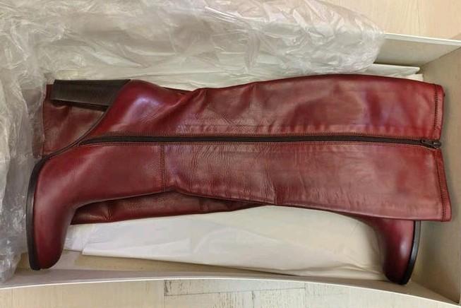 Bottes longues / hautes bordeaux 39 GOMMA femme parfait état, Rouge, Enlèvement ou Envoi, Comme neuf, Bottes hautes