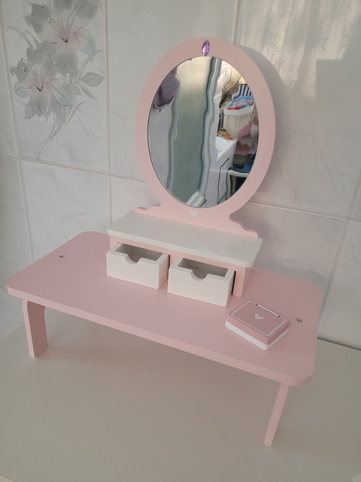 mooi kleine schminktafeltje voor kinderen, Huis en Inrichting, Ophalen, Minder dan 50 cm, Zo goed als nieuw, Minder dan 100 cm