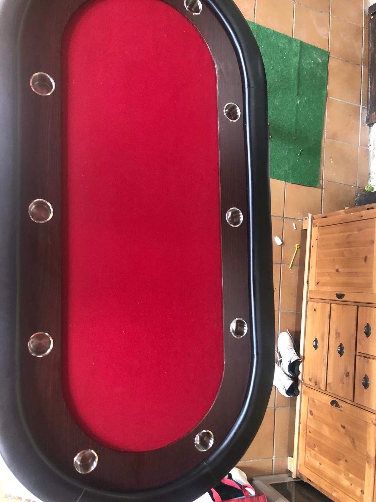 table de poker +  coffret de jetons    Faire offre, Ophalen, Zo goed als nieuw