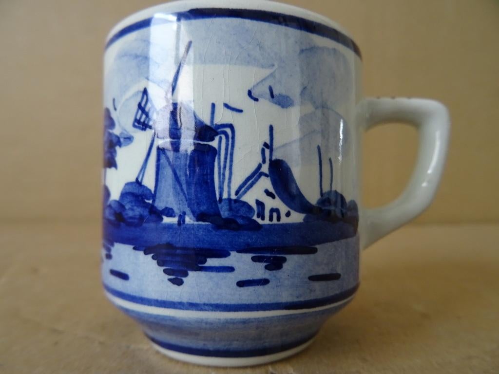 Tasse à expresso bleu de Delft Delfts Holland vintage 1960, Enlèvement ou Envoi