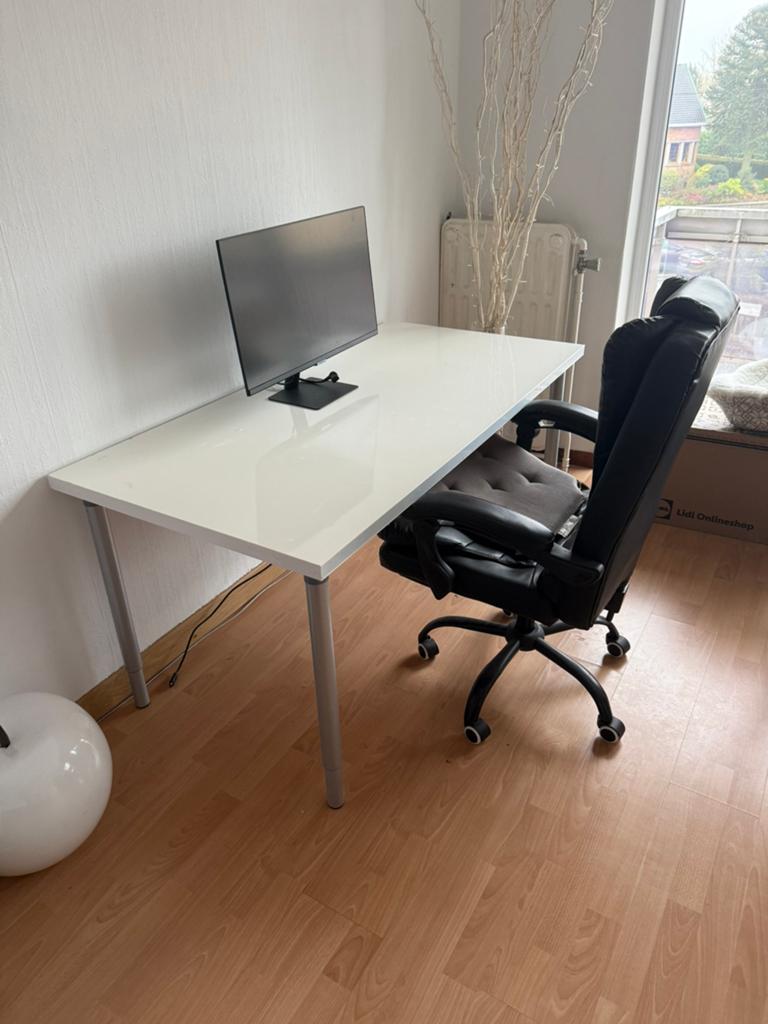 Bureau + chaise de bureau massante, Enlèvement, Comme neuf