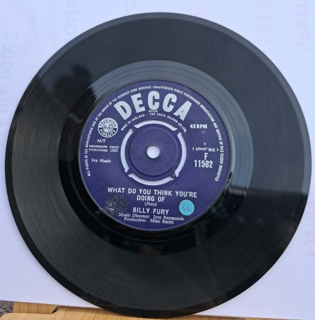 Popcorn Groove/Billy Fury — Alsof ik nog nooit weg ben gewee, Gebruikt, Originele persing, 7 inch, Ophalen of Verzenden