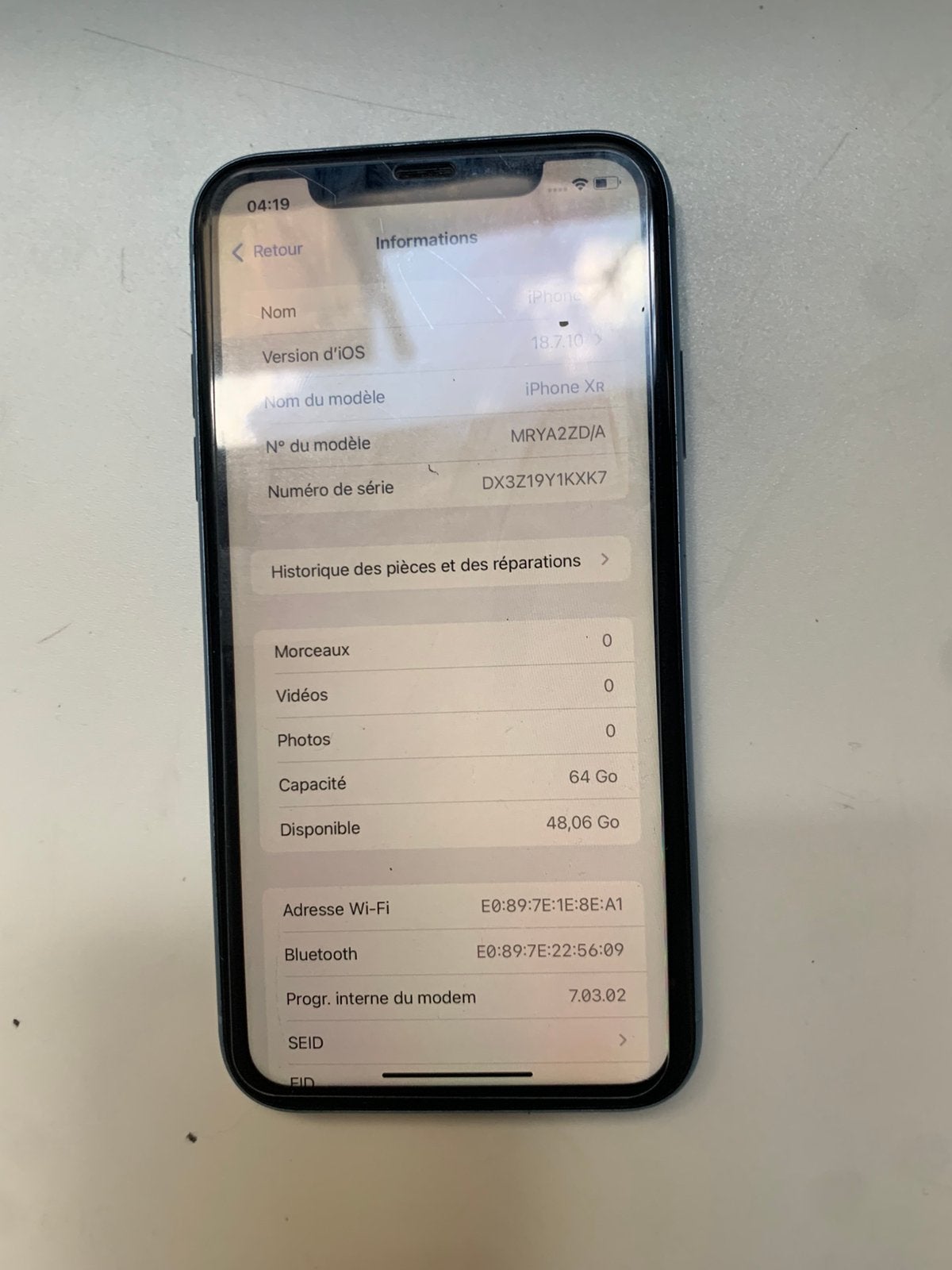 Iphone XR. couleur blue 64gb, Télécoms, Enlèvement ou Envoi, Comme neuf, IPhone XR