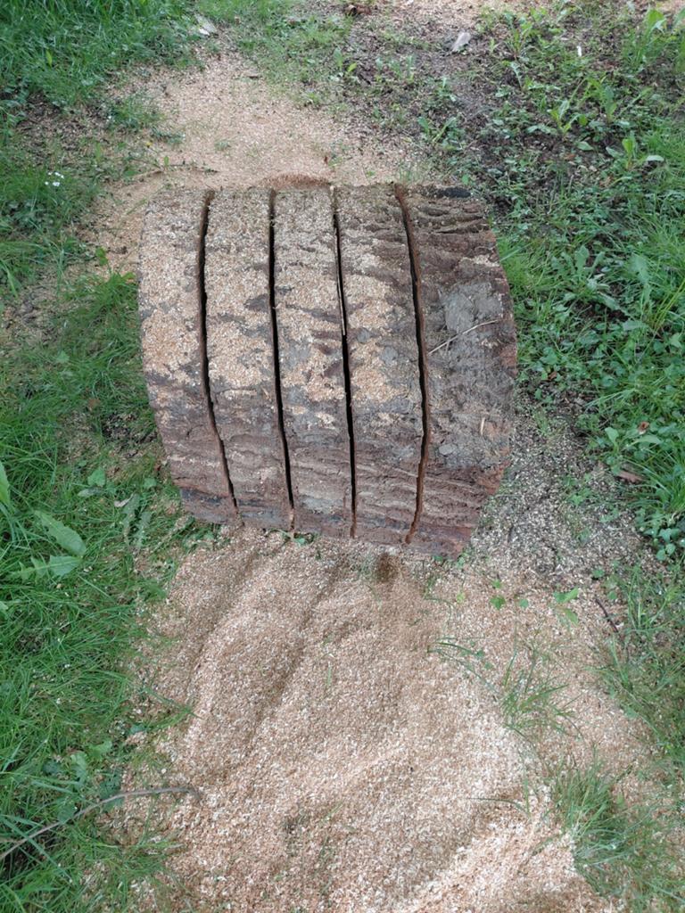 Eiken boomstamschijven., Tuin en Terras, Palen, Balken en Planken, Ophalen of Verzenden