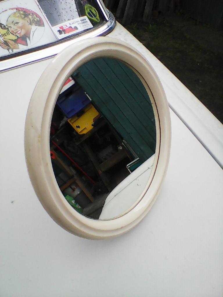 Vintage Retro Make Up Spiegeltje AFHALING LEES BESCHRIJVING, Maison & Meubles, Accessoires pour la Maison | Miroirs, Utilisé, Moins de 50 cm