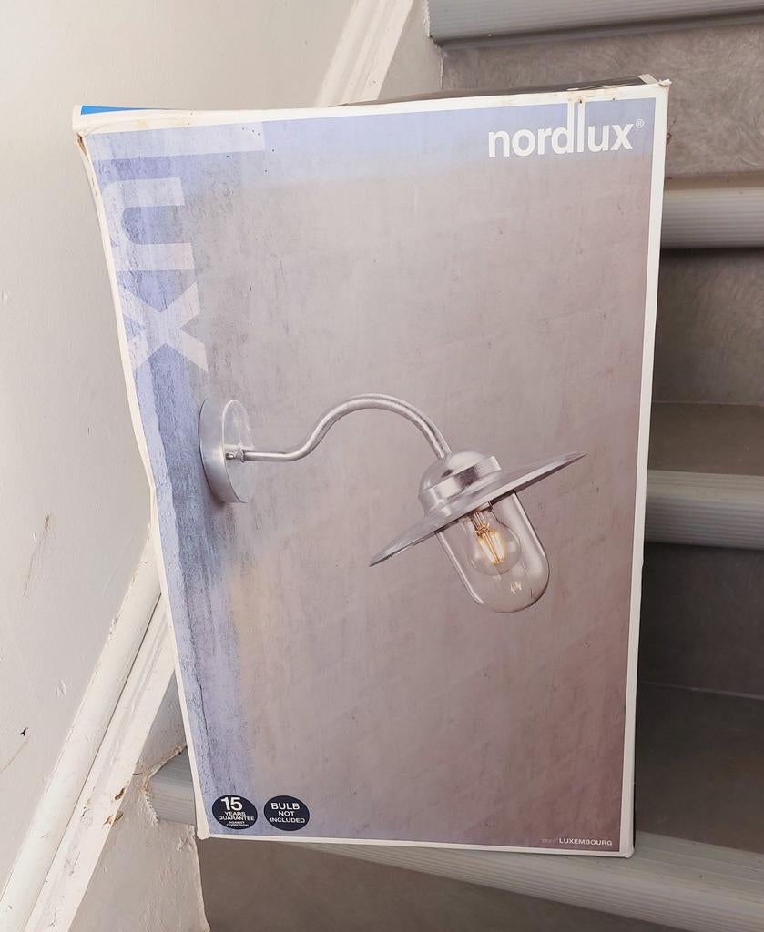 Luxembourg Nordlux wandlamp voor buiten, Tuin en Terras, Nieuw, Ophalen of Verzenden, 50 tot 250 watt, Netvoeding