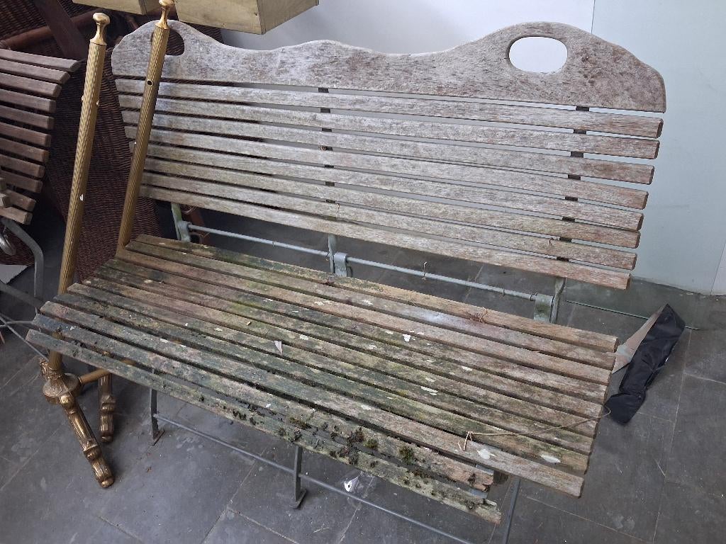 opvouwbare tuinbanken, Tuin en Terras, Ophalen, Gebruikt, Hout