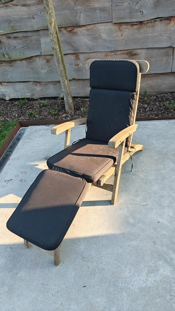 Teak relax stoel, Tuin en Terras, Ophalen