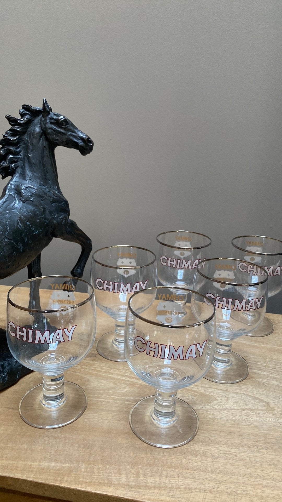 Set van 6 nieuwe originele Chimay Trappist glazen 33 cl, Verzamelen, Ophalen, Nieuw, Glas of Glazen, Duvel