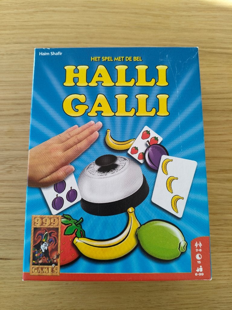 999 Games Halli Galli - Het spel met de bel, Vijf spelers of meer, Ophalen of Verzenden, Zo goed als nieuw, 999 Games