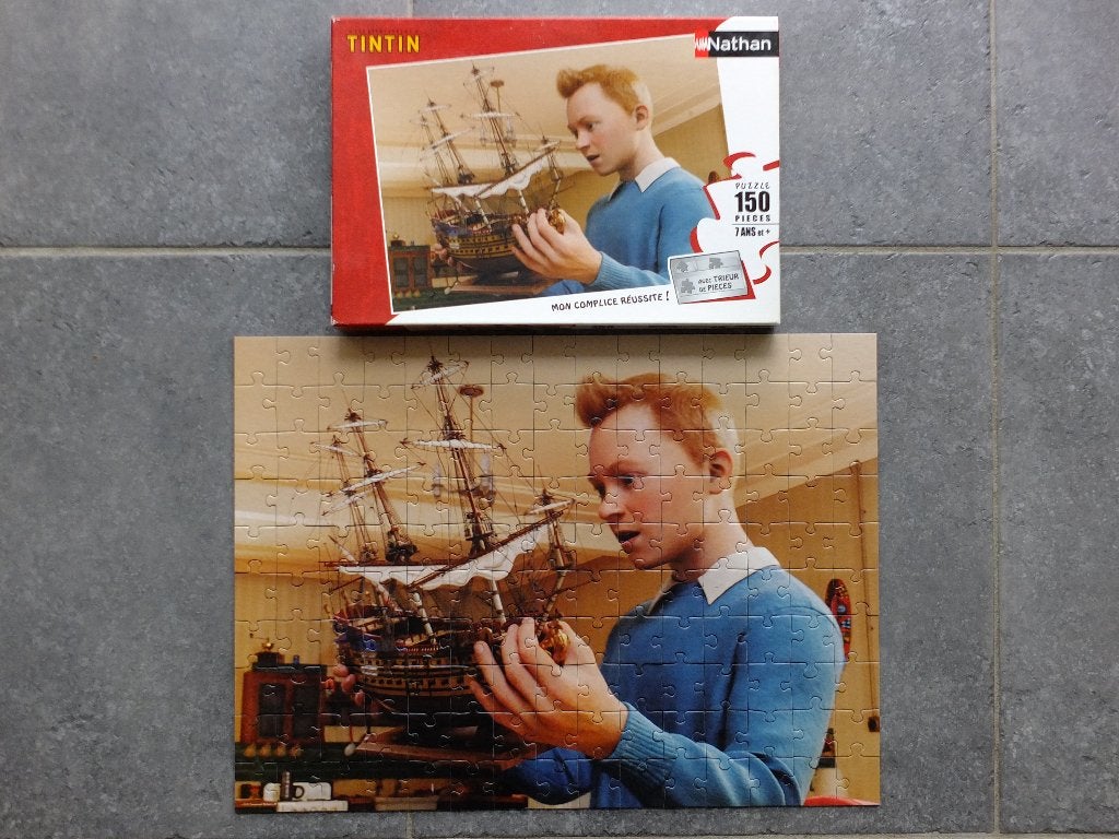 Puzzle enfants 150 pièces Nathan - Tintin, Enlèvement ou Envoi, Plus de 50 pièces, Utilisé, 6 ans ou plus