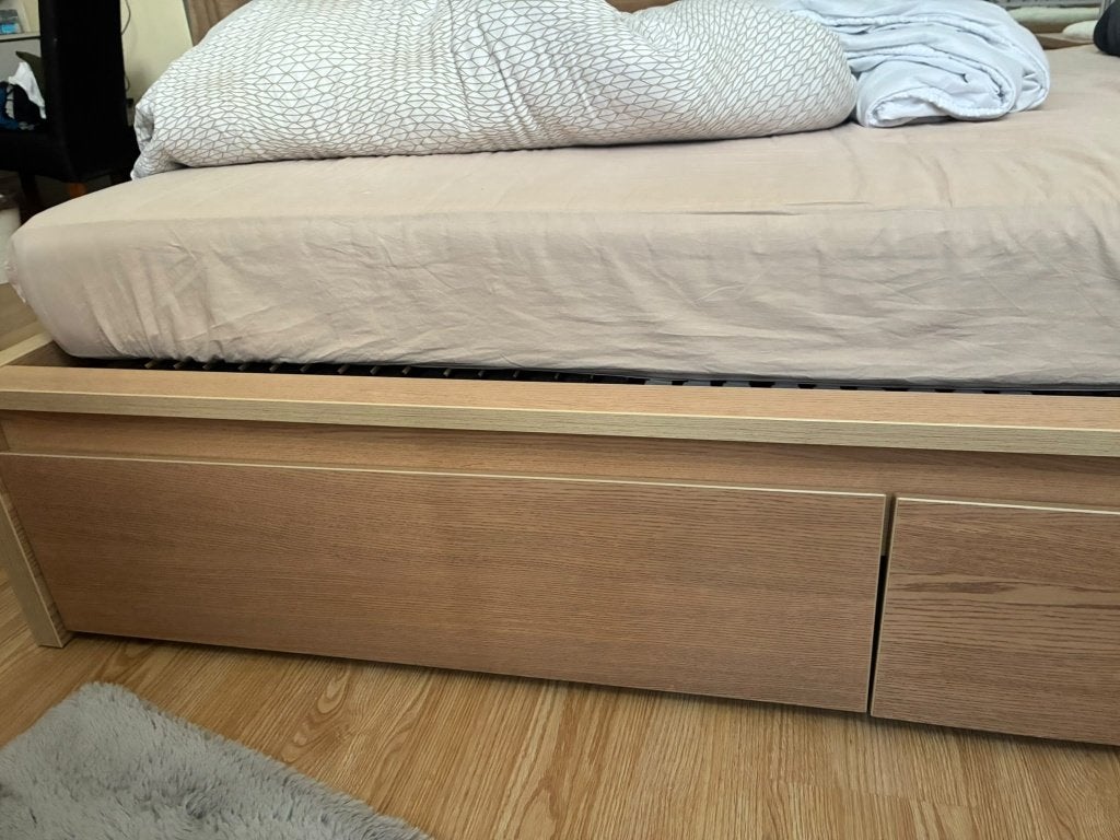 Chambre a coucher ikea malm, Maison & Meubles, Brun, Enlèvement, Utilisé, 200 cm