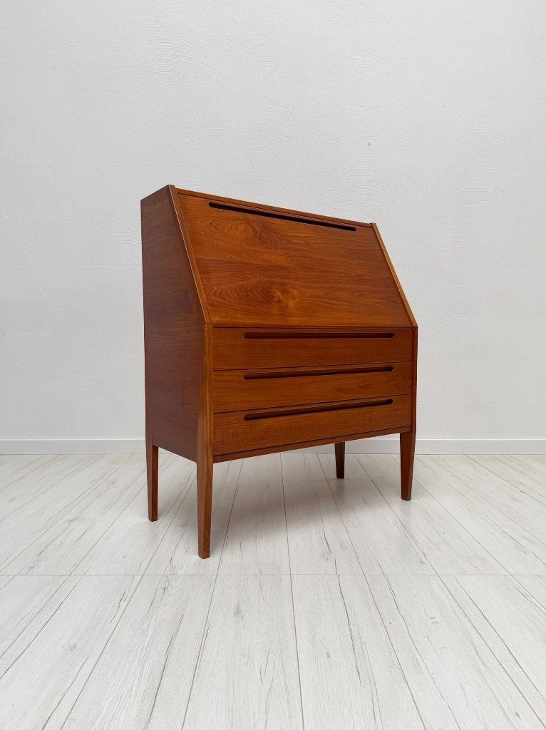 Secrétaire en teck Kai Kristiansen Tørring danois vintage, Enlèvement, Utilisé, Vintage Mid-Century Design