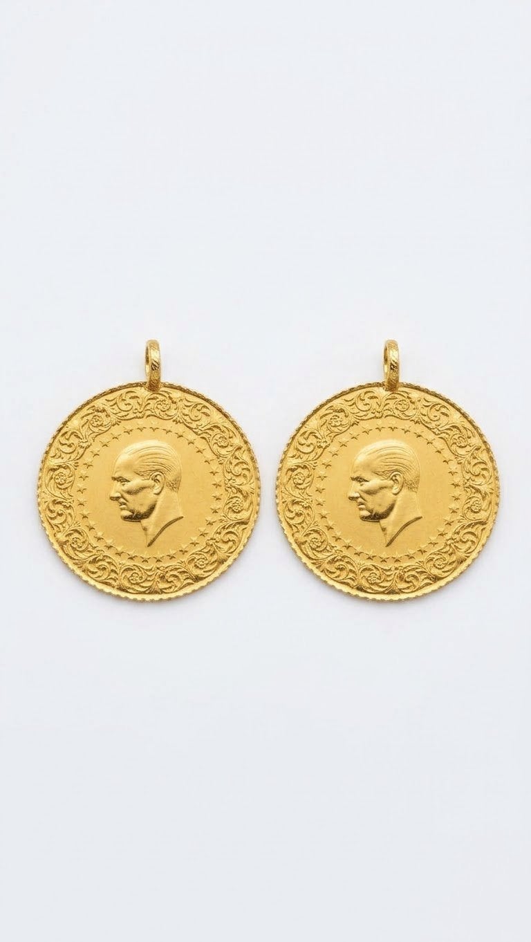 22 Karaat gouden munten hanger, Ophalen, Nieuw, Goud, Goud