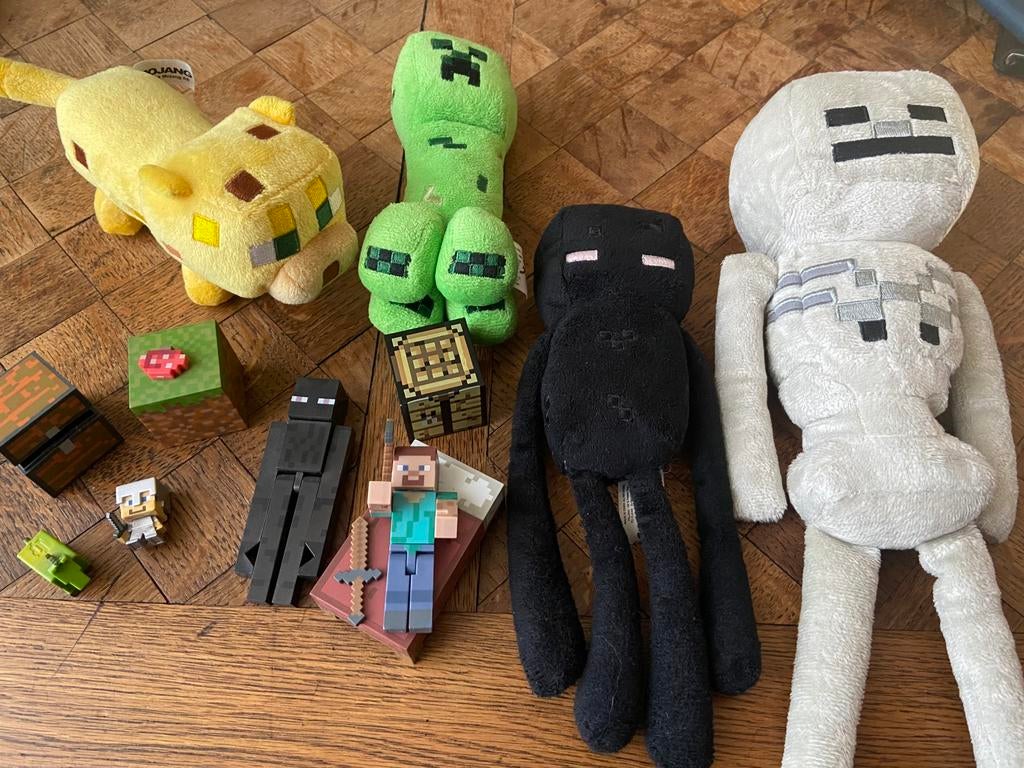 Minecraft knuffels en wat gadgets, Ophalen, Gebruikt, Jongen of Meisje