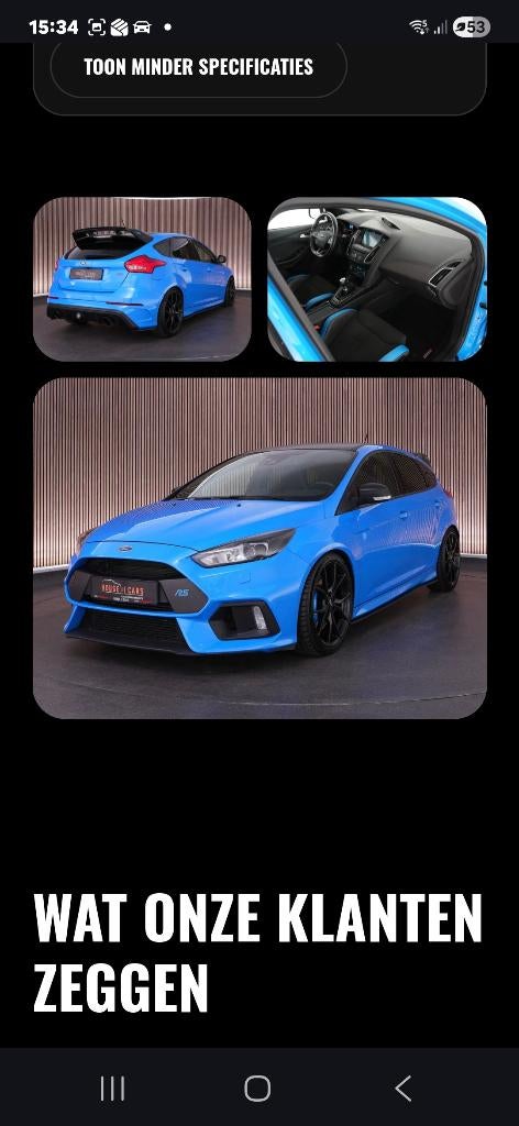 Ford RS MK3 édition finale n 34 de 2012, Autos, Ford, Particulier, Focus, Caméra 360°, 4x4, ABS, Régulateur de distance, Airbags