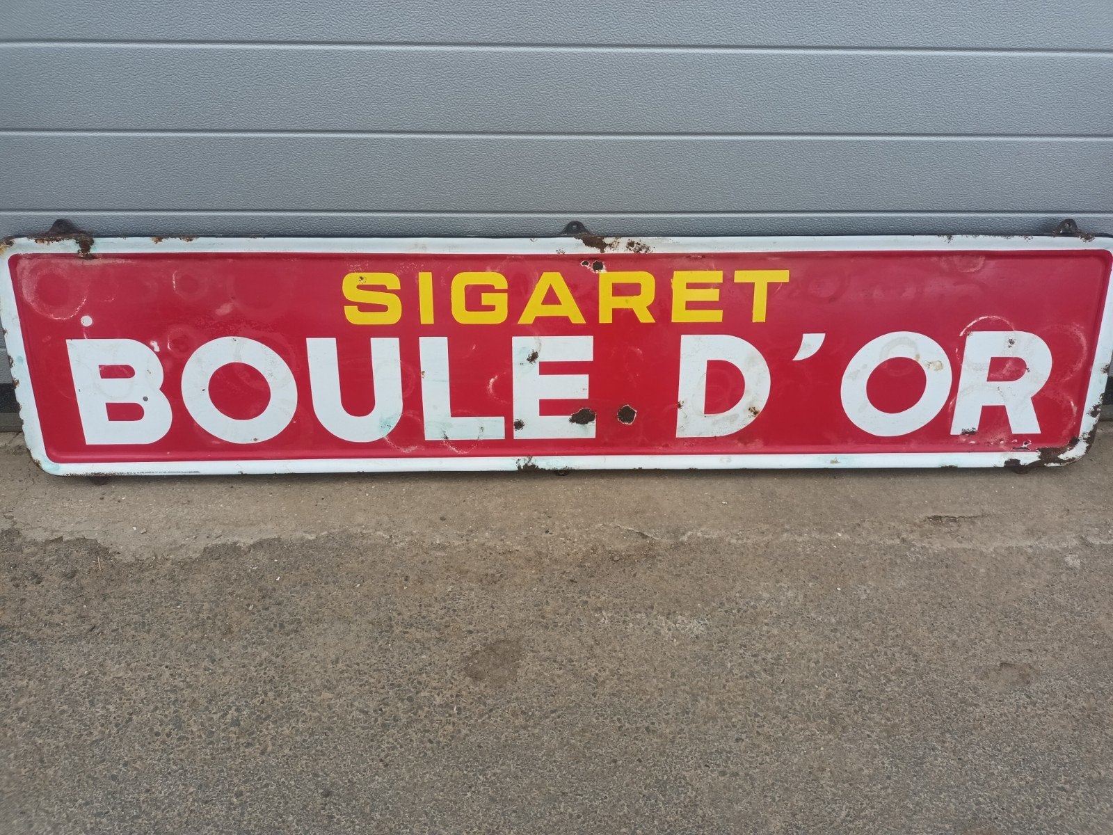 Origineel Vintage Emaille Reclamebord Boule d'Or – Jaren 50, Collections, Panneau publicitaire, O.Warland, Enlèvement, ###