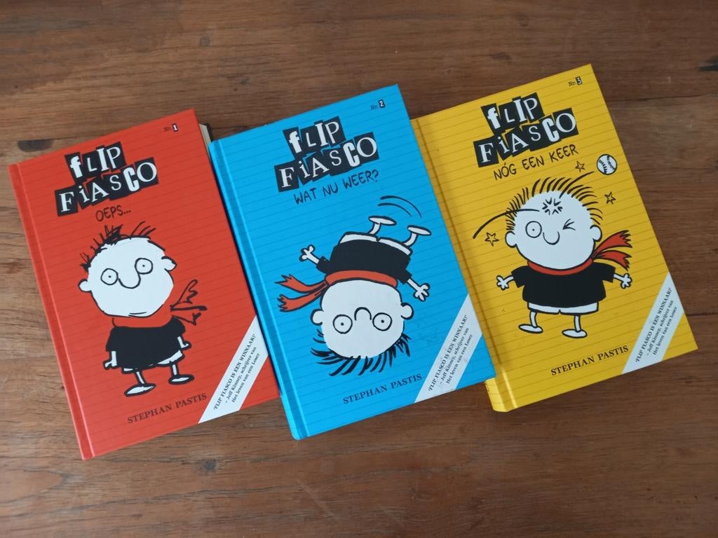 Stephan Pastis - boeken 1-2-3 uit reeks Flip Fiasco., Boeken, Ophalen of Verzenden, Stephan Pastis