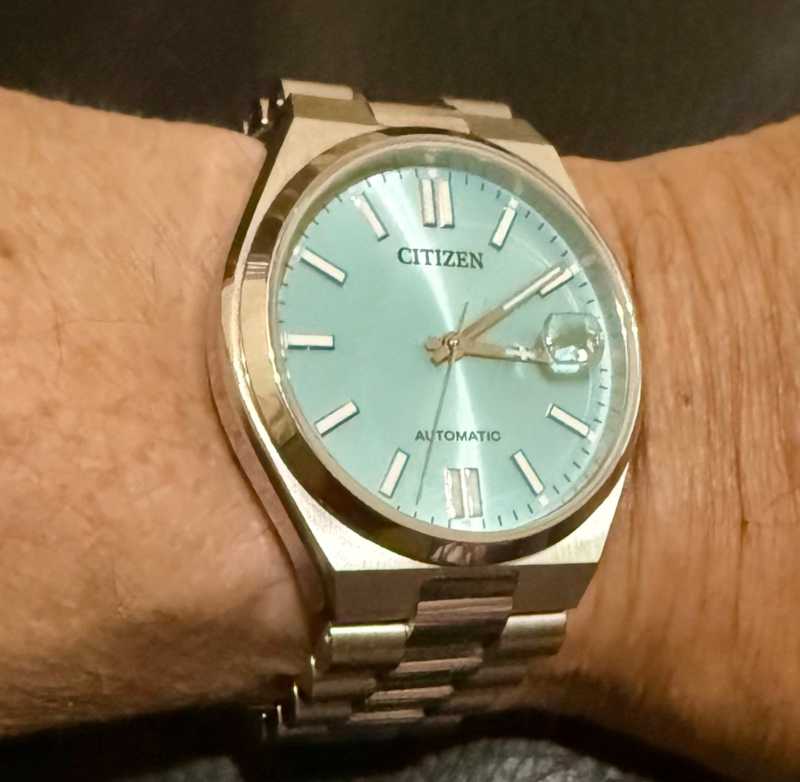 Citizen tsuyosa 40 mm automatique, Handtassen en Accessoires, Horloges | Dames, Overige merken, Staal, Staal, Polshorloge