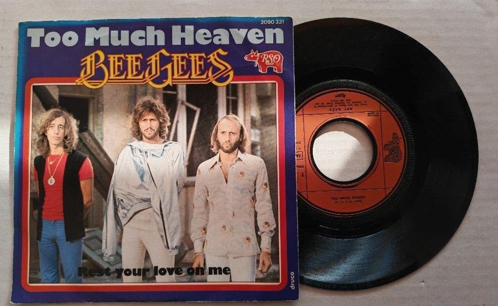 BEE GEES - Too much heaven (45t), Cd's en Dvd's, Ophalen of Verzenden, Zo goed als nieuw, 7 inch, Pop