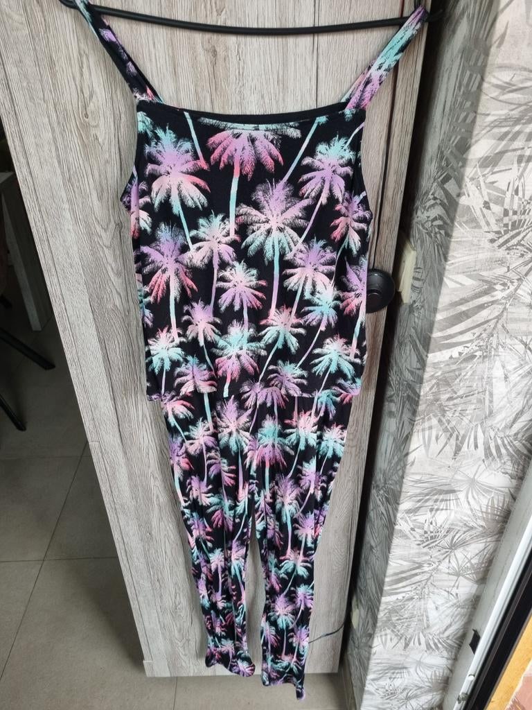 Jumpsuit met palmboom motief maat 158 (12-13 jaar), Kinderen en Baby's, Kinderkleding | Maat 158, Ophalen