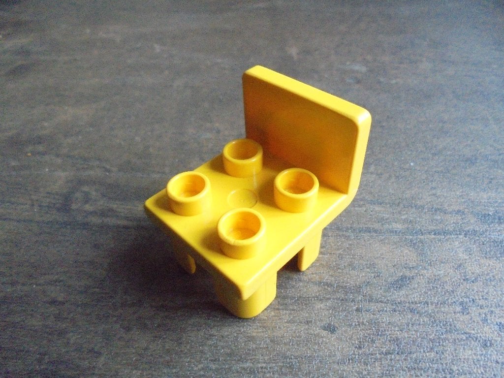 Lego Duplo Furniture Chair with Squared Back (zie foto's) 9, Ophalen of Verzenden, Gebruikt, Losse stenen, Duplo