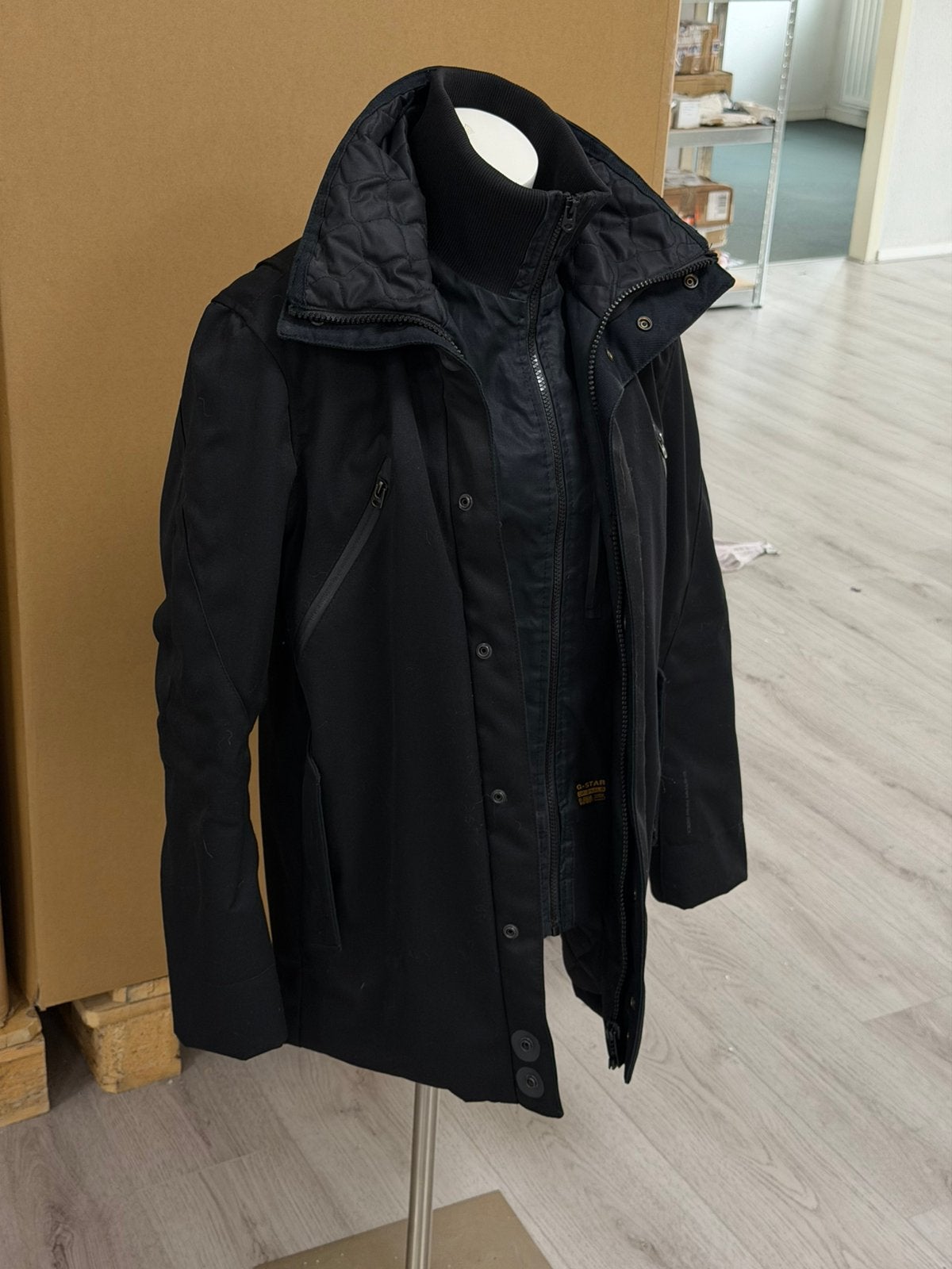 G-Star RAW Herenjas Zwart M Winterjas Parka Jas heren mannen, Kleding | Heren, Jassen | Winter, Zo goed als nieuw, Maat 48/50 (M)