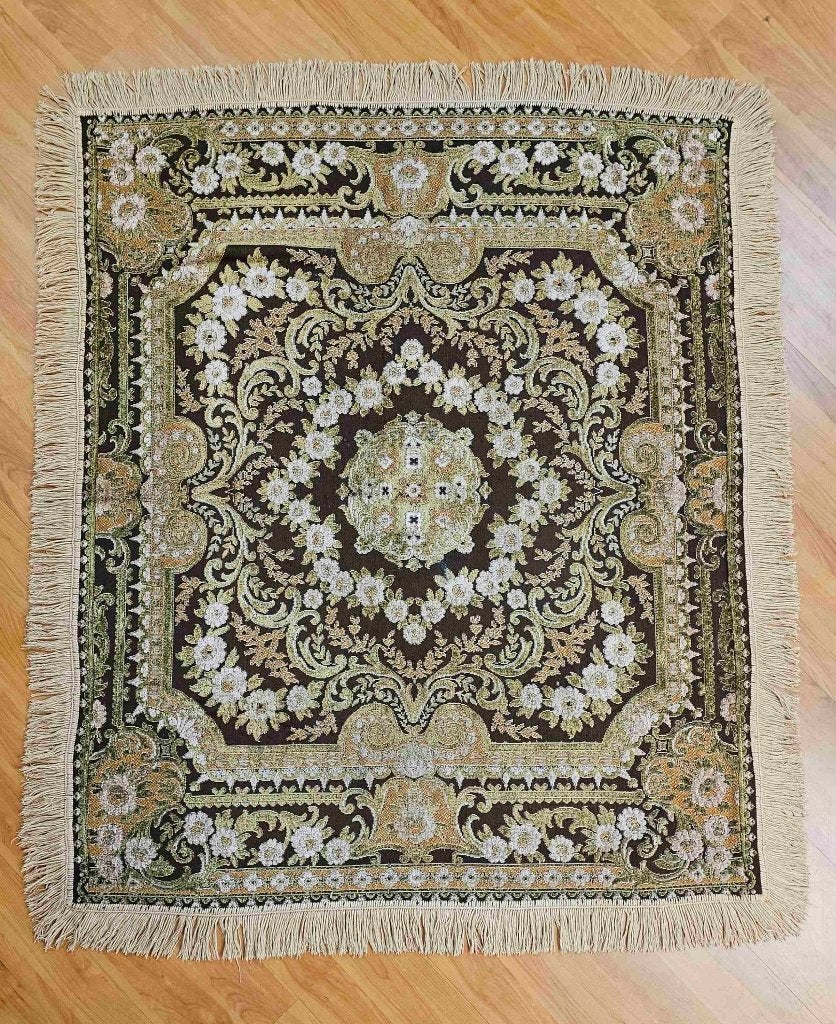 Kleed vintage woonkleed 135/115 cm, Huis en Inrichting, Woonaccessoires | Overige, Gebruikt, Bruin, Vintage, Ophalen of Verzenden