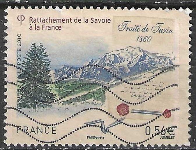 Frankrijk 2010 - Yvert 4441 - Aansluiting van de Savoie (ST), Verzenden, Gestempeld
