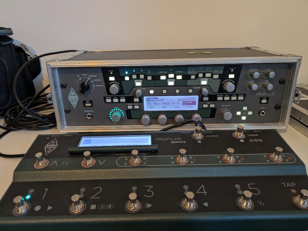 Kemper Profiler Rack + Remote + Expression pedal, Enlèvement ou Envoi, Comme neuf, Guitare, 100 watts ou plus