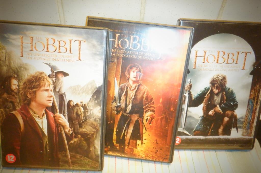 DVD Trilogie The Hobbit volledig. (3DVD'S), Vanaf 12 jaar, Ophalen of Verzenden, Zo goed als nieuw