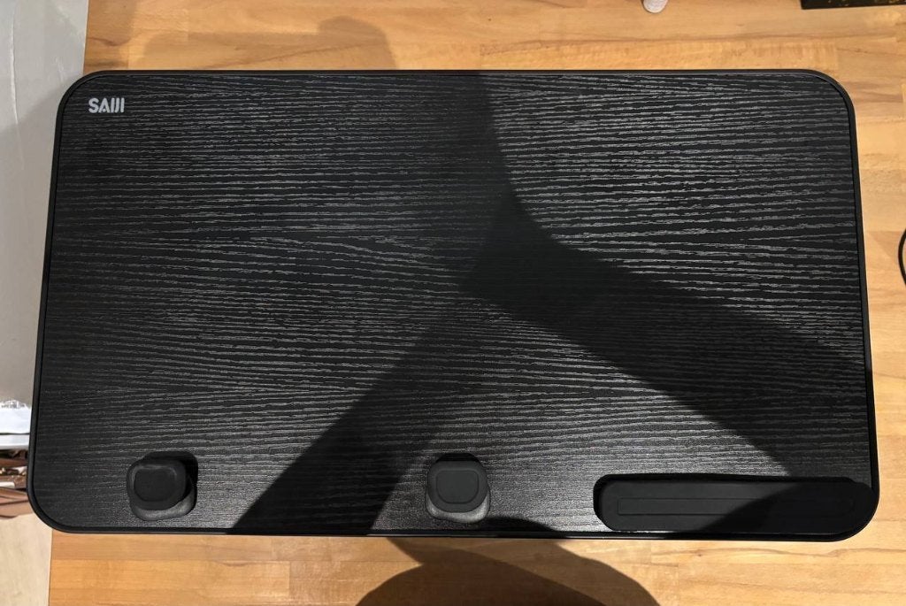 Verstelbare laptoptafel/laptopstandaard — Zwart, Ophalen, Zo goed als nieuw, SAIJI, In hoogte verstelbaar