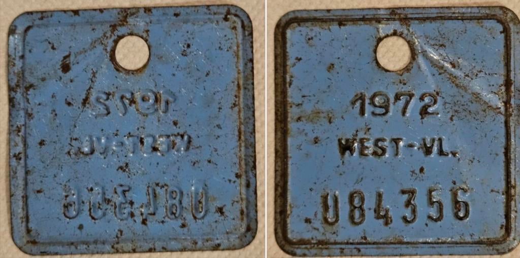 Plaque de branchement de vélo West-Flandre 1972 084356
Ce o, Enlèvement ou Envoi